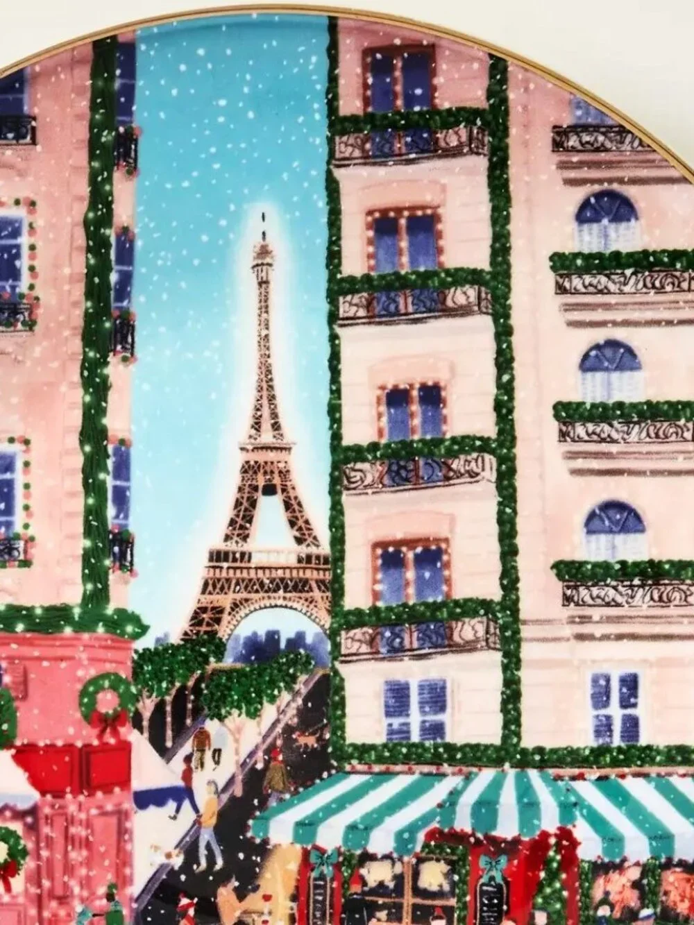 Anthropologie Holiday In The City Dessert Plate Paris 2025 Stoneware New 8.25